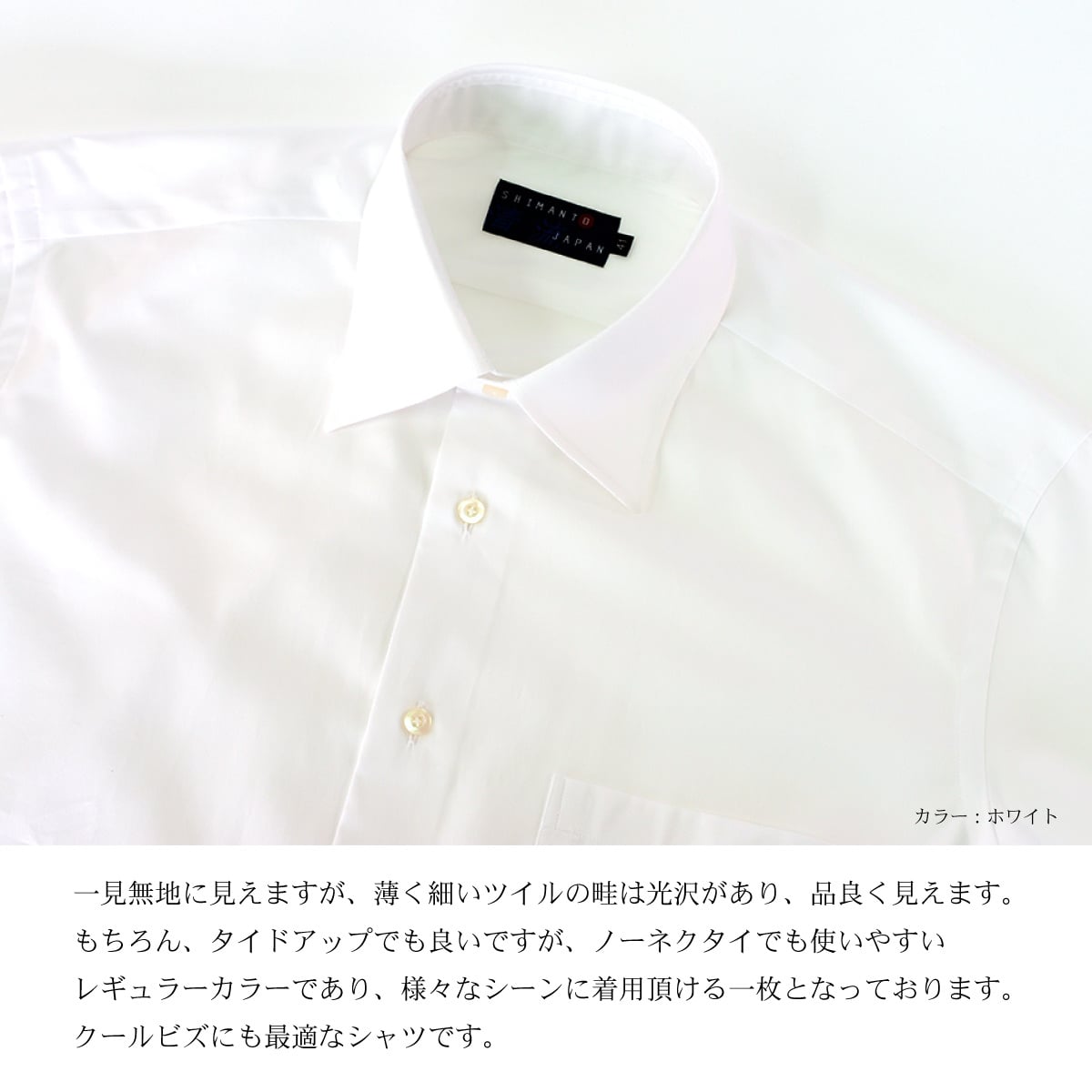 ★コットンツイルシャツ　　（レギュラーカラー）LFS22-006